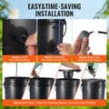 DWC Hydroponics System 4 Buckets 5-Gallon Deep Water Culture Grow