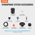 DWC Hydroponics System 4 Buckets 5-Gallon Deep Water Culture Grow