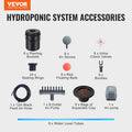 DWC Hydroponics System Deep Water Culture 8 Bucket with Air Pump