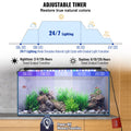 Aquarium Light 14W Full Spectrum 24/7 Timer Brightness 12-18