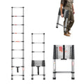 Telescoping Ladder 2540mm Stainless Steel 150kg Capacity 9-Step
