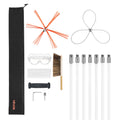 Chimney Sweep Kit 7m Extendable Brush Dual Heads Cleaner Goggles