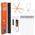 Chimney Sweep Kit 10m Extendable Brush Fireplace Cleaner Dual Heads