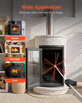Chimney Sweep Kit 10m Extendable Brush Fireplace Cleaner Dual Heads