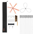 Chimney Sweep Kit 10m Extendable Brush Fireplace Cleaner Dual Heads