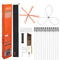 Chimney Sweep Kit 12m Extendable Brush Dual Heads Fireplace Cleaner
