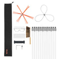 Chimney Sweep Kit 12m Extendable Brush Dual Heads Fireplace Cleaner