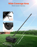 Rolling Lawn Aerator 435mm 27 Spike Manual Garden Soil Black