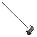 Rolling Lawn Aerator 435mm 27 Spike Manual Garden Soil Black