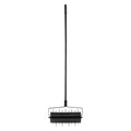 Rolling Lawn Aerator 435mm 27 Spike Manual Garden Soil Black