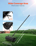 Rolling Lawn Aerator 525mm 33 Spikes Manual Garden Tool Black