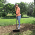 Rolling Lawn Aerator 525mm 33 Spikes Manual Garden Tool Black