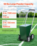 Dry Line Marker 4-Wheel 50/100mm Heavy Duty Steel Chalker 22.7kg