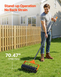 Rolling Lawn Aerator 410mm Manual 42 Spikes Fillable Drum 60in Handle