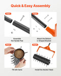 Rolling Lawn Aerator 410mm Manual 42 Spikes Fillable Drum 60in Handle