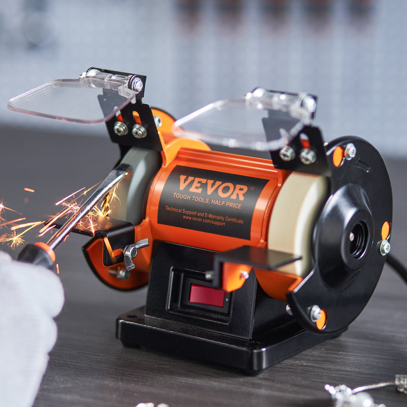 Jewelry Polisher Bench Grinder 3590RPM Buffing Machine 3 Wheels