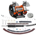Jewelry Polisher Bench Grinder 3590RPM Buffing Machine 3 Wheels