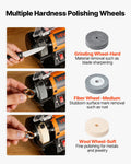 Bench Buffer Polisher 8300-10600 RPM Adjustable Speed 100pc Accessory