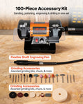 Bench Buffer Polisher 8300-10600 RPM Adjustable Speed 100pc Accessory
