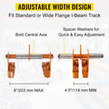 Manual Trolley 5 Ton Load Capacity Beam Track Roller Dual Wheels