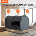 Bed Tent Canopy 4 Door Full Size Breathable Pongee Fabric Block Out Light