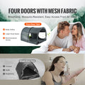 Bed Tent Canopy 4 Door Full Size Breathable Pongee Fabric Block Out Light
