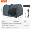 Bed Tent Canopy 4 Door Full Size Breathable Pongee Fabric Block Out Light