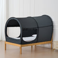Bed Tent Canopy 4 Door Full Size Breathable Pongee Fabric Block Out Light