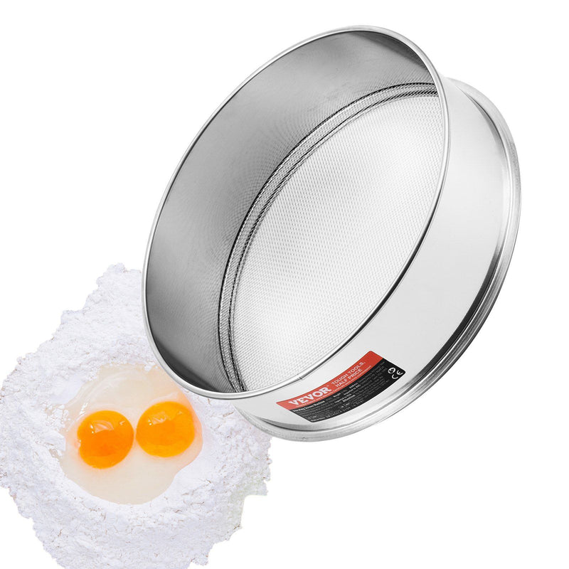 Flour Sieve 10 Mesh 304 Stainless Steel 12.6
