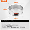 Flour Sieve 10 Mesh 304 Stainless Steel 12.6