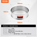 Flour Sieve 12 Mesh 304 Stainless Steel Fine Mesh Sifter 12.6