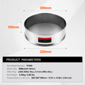 Flour Sieve Fine Mesh, 80 Mesh Flour Sifter, 304 Stainless Steel Fine Mesh Sifter Food-grade, Dia. 12.6