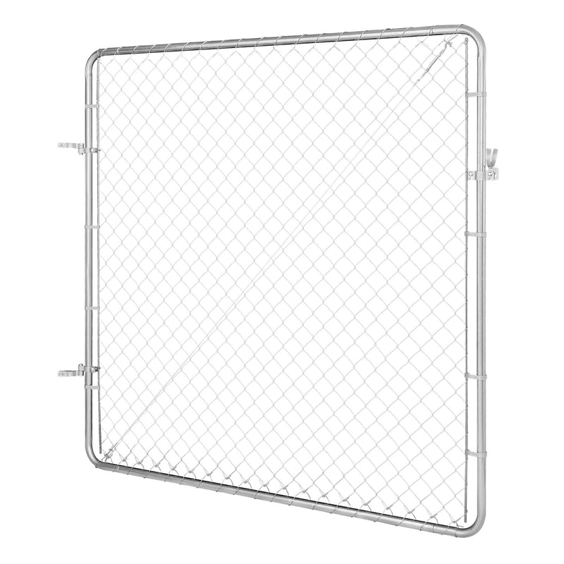 Chain Link Fence Gate 70x72in Galvanized Rust-Resistant Farm