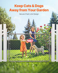 Chain Link Fence Gate 183x122cm Galvanized Rust-Resistant Farm