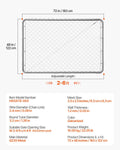 Chain Link Fence Gate 183x122cm Galvanized Rust-Resistant Farm