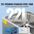 Ultrasonic Cleaner 22L Digital Timer Heating Sonic Machine