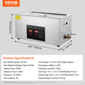 Ultrasonic Cleaner 22L Digital Timer Heating Sonic Machine