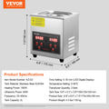 Ultrasonic Cleaner 2L Digital Timer Heater Jewelry Watch Glasses