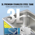 Ultrasonic Cleaner 3L Digital Timer Heater Stainless Steel