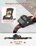 Retractable Ratchet Straps 50.8mm x 3m 1375kg 2 Pack