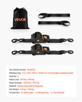 Retractable Ratchet Straps 50.8mm x 3m 1375kg 2 Pack