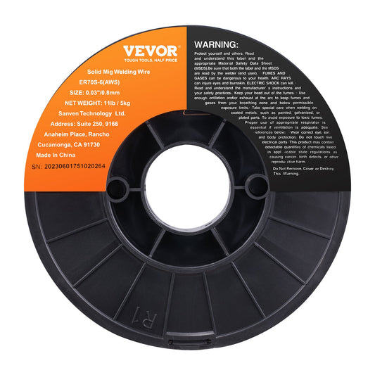 Solid MIG Welding Wire, ER70S-6 0.030-inch 11LBS with Low Splatter and High Levels of Deoxidizers for All Position Gas Welding