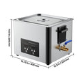 15L Ultrasonic Cleaner, Professional Ultrasonic Cleaner Machine with Cleaning Basket & Digital Display, 240W Stainless Steel 40kHz Industrial Cleaning Machine for Parts, Carburetors, Instruments