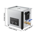 10L Ultrasonic Cleaner, Professional Ultrasonic Cleaner Machine with Cleaning Basket & Digital Display, 180W Stainless Steel 40kHz Cleaning Machine for Watches, Razors, Jewelry, Coins, and More