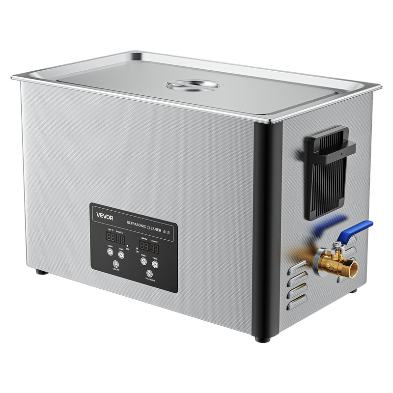 30L Ultrasonic Cleaner 480W 40kHz Stainless Steel Digital Display