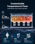 30L Ultrasonic Cleaner 480W 40kHz Stainless Steel Digital Display