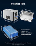 30L Ultrasonic Cleaner 480W 40kHz Stainless Steel Digital Display