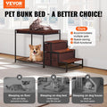 Pet Bunk Bed Dog Cat Window Perch Stairs Storage Medium