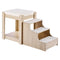 Pet Bunk Bed with Stairs Dog Cat Window Perch Indoor