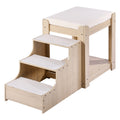 Pet Bunk Bed with Stairs Dog Cat Window Perch Indoor